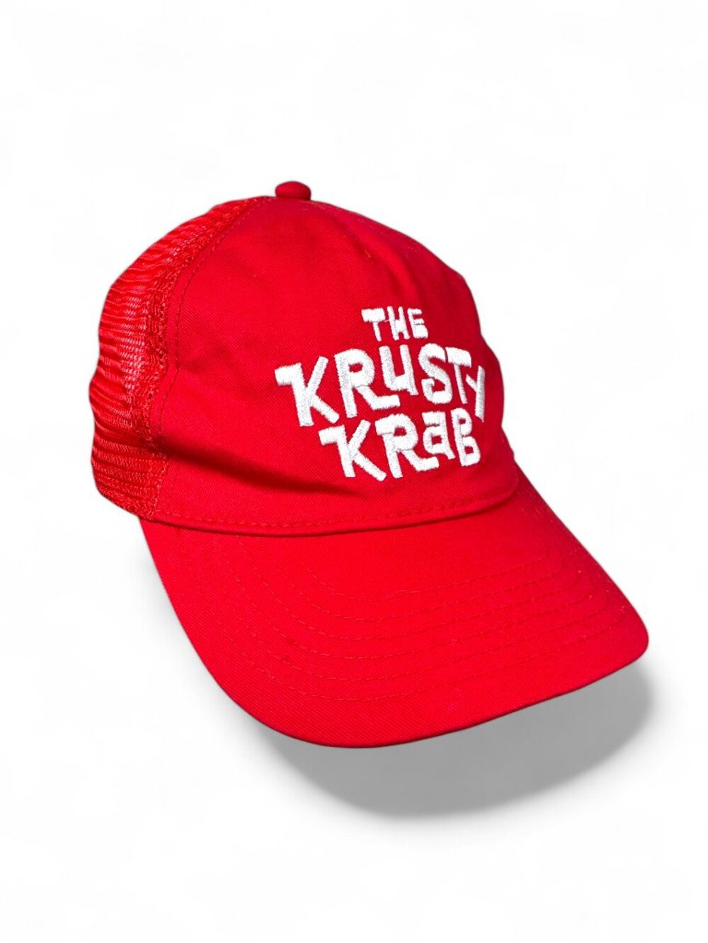 The Krusty Krab Red Trucker Hat Nickelodeon SpongeBob Square Pants Adjustable